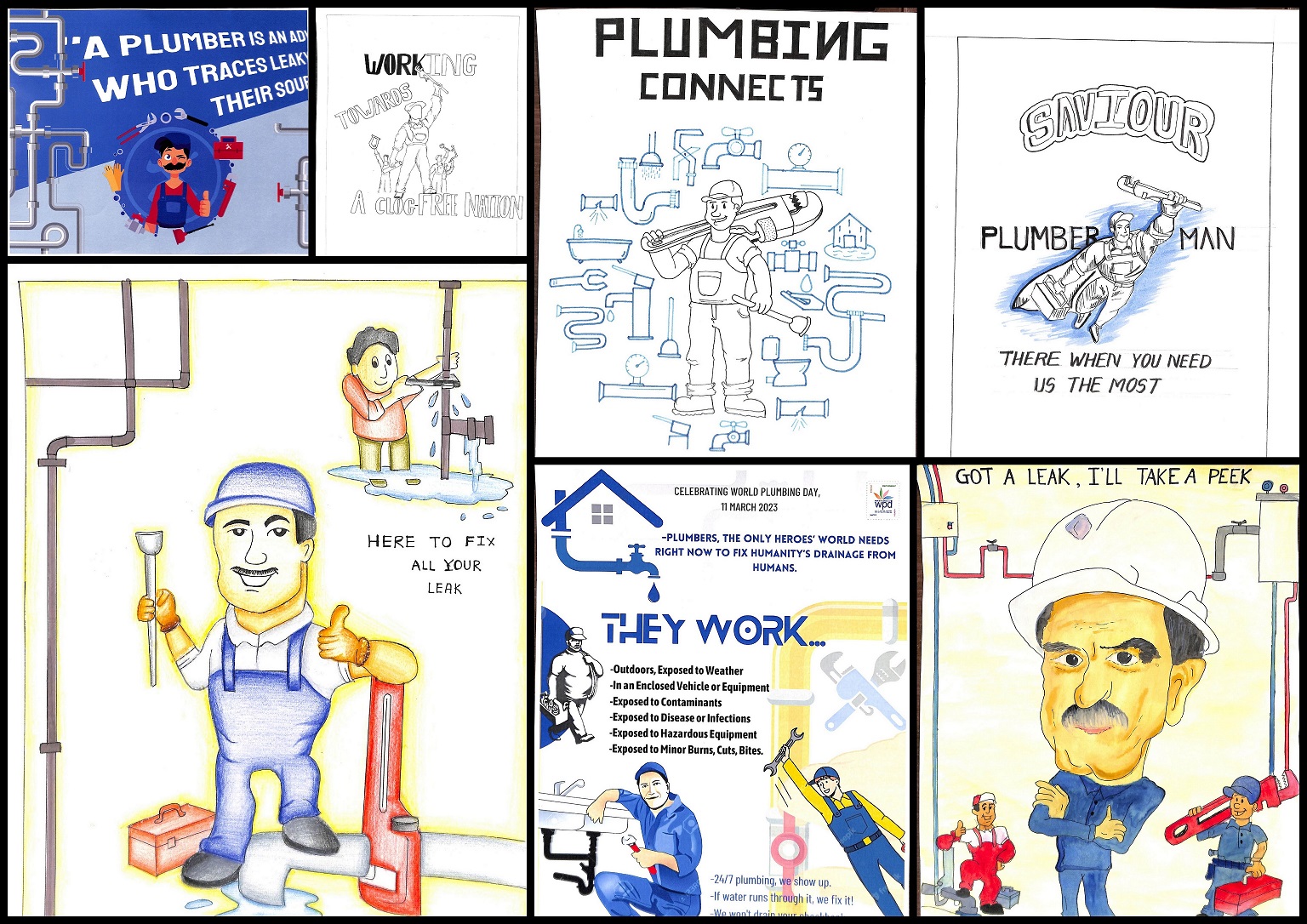 world plumbing day competition students posters