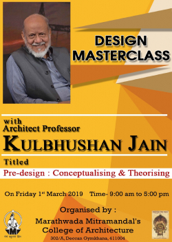 DESIGN MASTER CLASS - BY AR. KULBHUSHAN JAIN