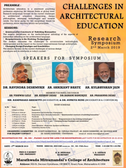 RESEARCH SYMPOSIUM : 2ND MARCH 2019