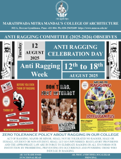 ANTIRAGGING COMMITTEE (2025-2026) OBSERVES