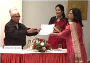 Prof. Ujjwala Palsuley received the “Best Presenter” award at the conference