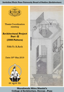 Thesis Coordination meeting - Architectural Project Part -II (2008 Pattern) 30 March 2019